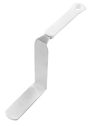 Dr. Oetker Winkelpalette extra hoch, Streichmesser zum Dekorieren und Verzieren von Torten, Küchenhelfer mit Funktionsteil aus Edelstahl, hochwertiges Glasurmesser(Farbe: Weiß/Silber),Menge:1Stück im Sale